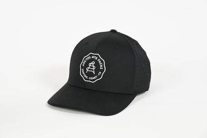 Arctos Black Flex Snapback Hat, White Wavy Logo